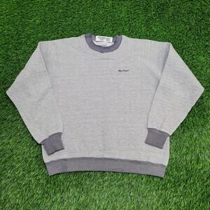 Vintage MacGregor Ringer Sweatshirt Womens L 21x22 Boxy Gray